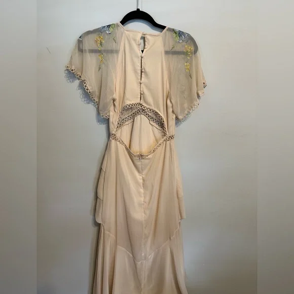 NWT ASOS high low pastel embroidered dress - Picture 4 of 5